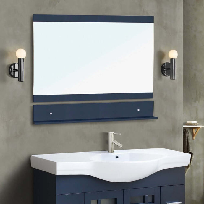 Solid wood frame mirror-dark gray - 203139-M-DG