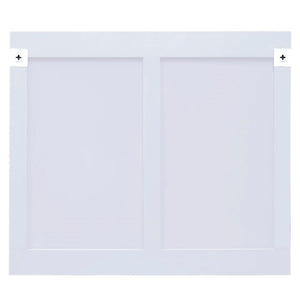 Solid wood frame mirror-white - 203139-M-WH