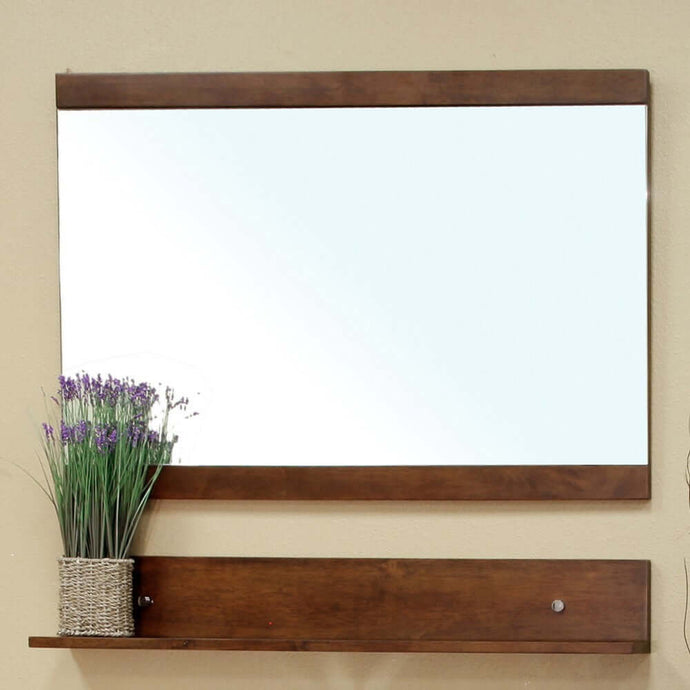 Solid wood frame mirror-walnut - 203139-MIRROR