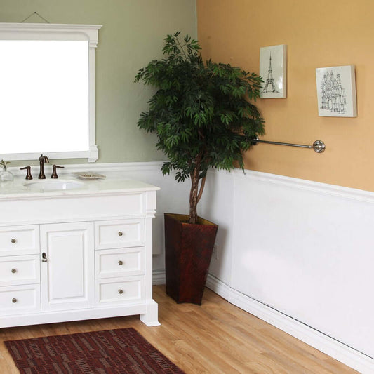 50 in Single sink vanity-wood-white - 205050-WH