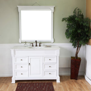 50 in Single sink vanity-wood-white - 205050-WH