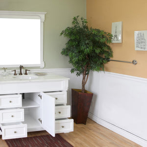 50 in Single sink vanity-wood-white - 205050-WH