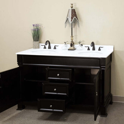 60 in Double sink vanity-wood-espresso - 205060-D-ES