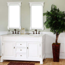 Load image into Gallery viewer, 60 in Double sink vanity-wood-white - 205060-D-WH