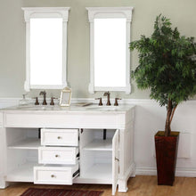 Load image into Gallery viewer, 60 in Double sink vanity-wood-white - 205060-D-WH