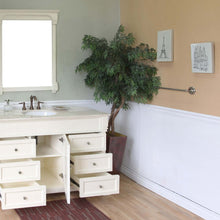 Load image into Gallery viewer, 60 in Single sink vanity-wood-cream white - 205060-S-CR