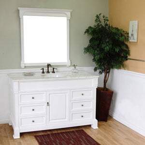 60 in Single sink vanity-wood-white - 205060-S-WH
