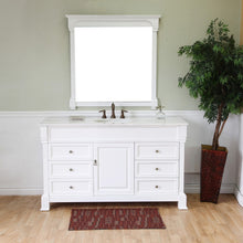 Load image into Gallery viewer, 60 in Single sink vanity-wood-white - 205060-S-WH