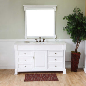 60 in Single sink vanity-wood-white - 205060-S-WH