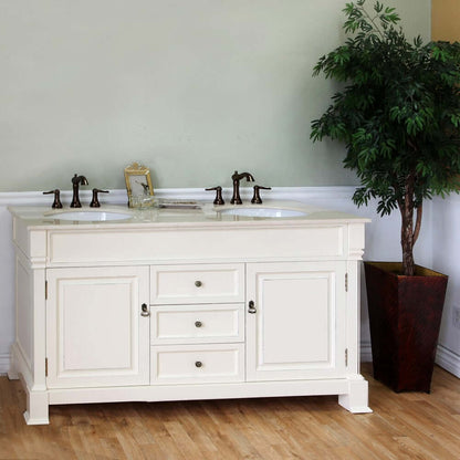 72 in Double sink vanity-wood-cream white - 205072-D-CR