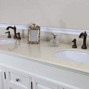 72 in Double sink vanity-wood-cream white - 205072-D-CR