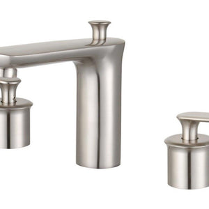 Modica Double Handle Brushed Nickel Widespread Bathroom Faucet with Drain Assembly - 2213-BN