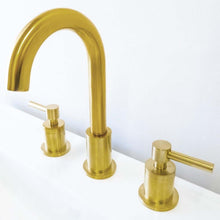 Load image into Gallery viewer, Faenza Double Handle Gold Widespread Bathroom Faucet with Drain Assembly - 2214-GD
