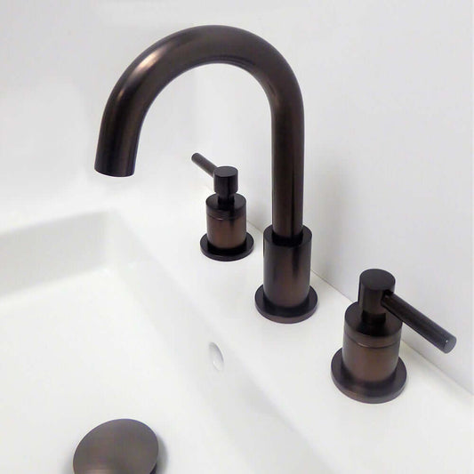 Faenza Double Handle Oil Rubbed Bronze Widespread Bathroom Faucet with Drain Assembly - 2214-ORB