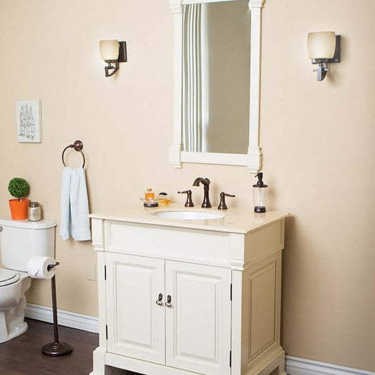 36 in Single sink vanity-wood-cream white - 205036-CR