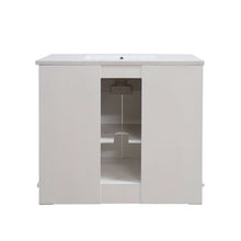 Load image into Gallery viewer, 39 in. Single Sink Vanity in White finish with Engineered Quartz Top - 3922-GD-WH-AQ