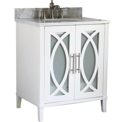 30 in Single sink vanity-manufactured wood-white - 9009-30-WH-WC