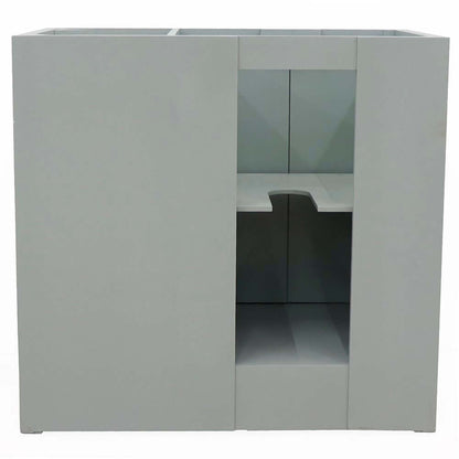 36" Single vanity in Gray Ash finish - cabinet only - Left doors - 400100-36L-GYA