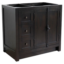 Load image into Gallery viewer, 36&quot; Single vanity in Brown Ash finish - cabinet only - Right doors - 400100-36R-BA