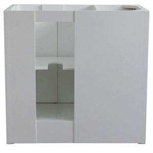 36" Single vanity in Glacier Ash finish - cabinet only - Right doors - 400100-36R-GA