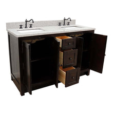 Load image into Gallery viewer, 55&quot; Double vanity in Brown Ash finish with Gray Granite top and rectangle sink - 400100-55-BA-GY