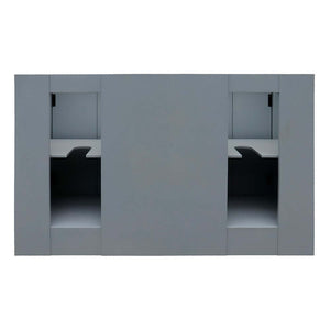 55" Double vanity in Gray Ash finish with Gray granite top and rectangle sink - 400100-55-GYA-GY