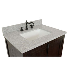 Load image into Gallery viewer, 31&quot; Single vanity in Brown Ash finish with Gray granite top and rectangle sink - 400100-BA-GYR