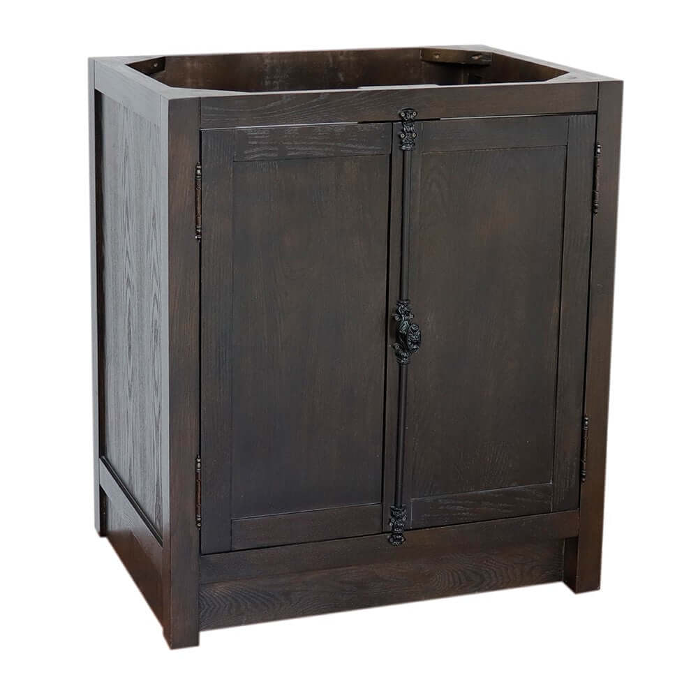 30" Single vanity in Brown Ash finish - cabinet only - 400100-BA