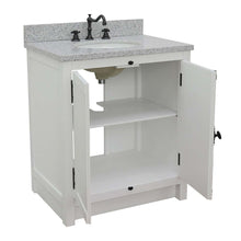 Load image into Gallery viewer, 31&quot; Single vanity in Glacier Ash finish with Gray granite top and oval sink - 400100-GA-GYO