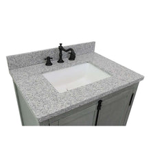 Load image into Gallery viewer, 31&quot; Single vanity in Gray Ash finish with Gray granite top and rectangle sink - 400100-GYA-GYR