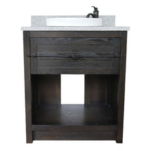 Load image into Gallery viewer, 31&quot; Single vanity in Brown Ash finish with Gray granite top and round sink - 400101-BA-GYRD