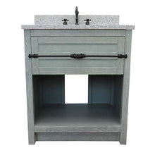 Load image into Gallery viewer, 31&quot; Single vanity in Gray Ash finish with Gray granite top and oval sink - 400101-GYA-GYO