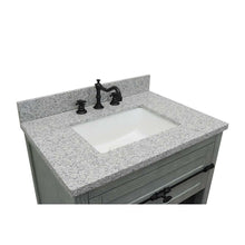 Load image into Gallery viewer, 31&quot; Single vanity in Gray Ash finish with Gray granite top and rectangle sink - 400101-GYA-GYR