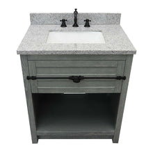 Load image into Gallery viewer, 31&quot; Single vanity in Gray Ash finish with Gray granite top and rectangle sink - 400101-GYA-GYR