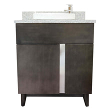 Load image into Gallery viewer, 31&quot; Single vanity in Silvery Brown finish with Gray granite top and round sink - 400200-SB-GYRD