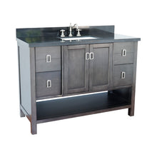 Load image into Gallery viewer, 49&quot; Single vanity in Silvery Brown finish with Black Galaxy top and rectangle sink - 400300-SB-BGR