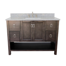 Load image into Gallery viewer, 49&quot; Single vanity in Silvery Brown finish with Gray granite top and rectangle sink - 400300-SB-GYR