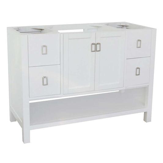 48" Single vanity in White finish - cabinet only - 400300-WH