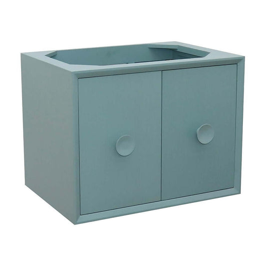 30" Single wall mount vanity in Aqua Blue finish - cabinet only - 400400-CAB-AB