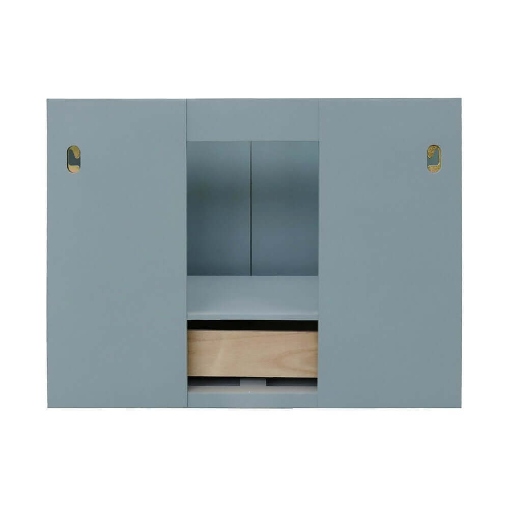 30" Single wall mount vanity in Aqua Blue finish - cabinet only - 400400-CAB-AB