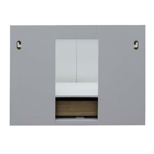 31" Single wall mount vanity in White finish with Black Galaxy top and oval sink - 400400-CAB-WH-BGO
