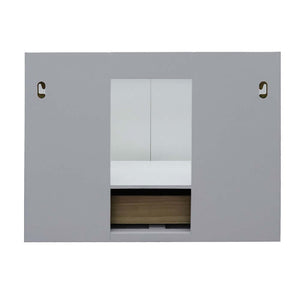 31" Single wall mount vanity in White finish with Black Galaxy top and rectangle sink - 400400-CAB-WH-BGR
