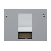 Load image into Gallery viewer, 31&quot; Single wall mount vanity in White finish with Gray granite top and oval sink - 400400-CAB-WH-GYO