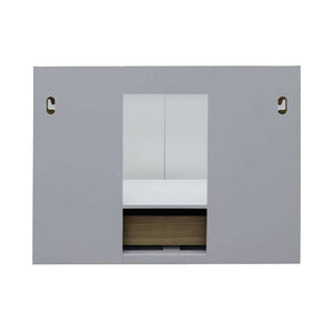 31" Single wall mount vanity in White finish with White Carrara top and rectangle sink - 400400-CAB-WH-WMR