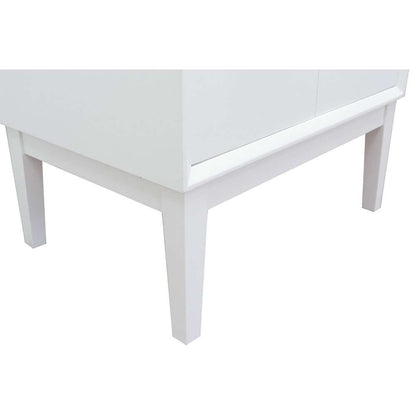 31" Single vanity in White finish with Black Galaxy top and rectangle sink - 400400-WH-BGR