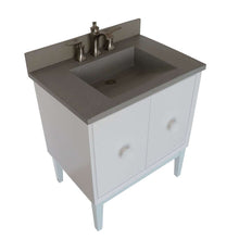 Load image into Gallery viewer, 31&quot; Single Vanity in White Finish with Gray Concrete Top and Rectangle Sink - 400400-WH-CTDG