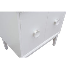 Load image into Gallery viewer, 31&quot; Single vanity in White finish with White Quartz top and round sink - 400400-WH-WERD