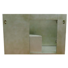 Load image into Gallery viewer, 37&quot; Single wall mount vanity in Linen Brown finish with Black Galaxy top and rectangle sink - 400500-CAB-LN-BGR