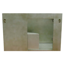 Load image into Gallery viewer, 37&quot; Single wall mount vanity in Linen Brown finish with White Quartz top and oval sink - 400500-CAB-LN-WEO