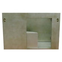 Load image into Gallery viewer, 37&quot; Single wall mount vanity in Linen Brown finish with White Quartz top and round sink - 400500-CAB-LN-WERD